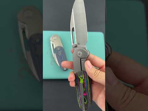 KB KNIVES KB432 Icicle Pocket  Frame Lock Sandblast Ti with  Carbon Inlays 3.50