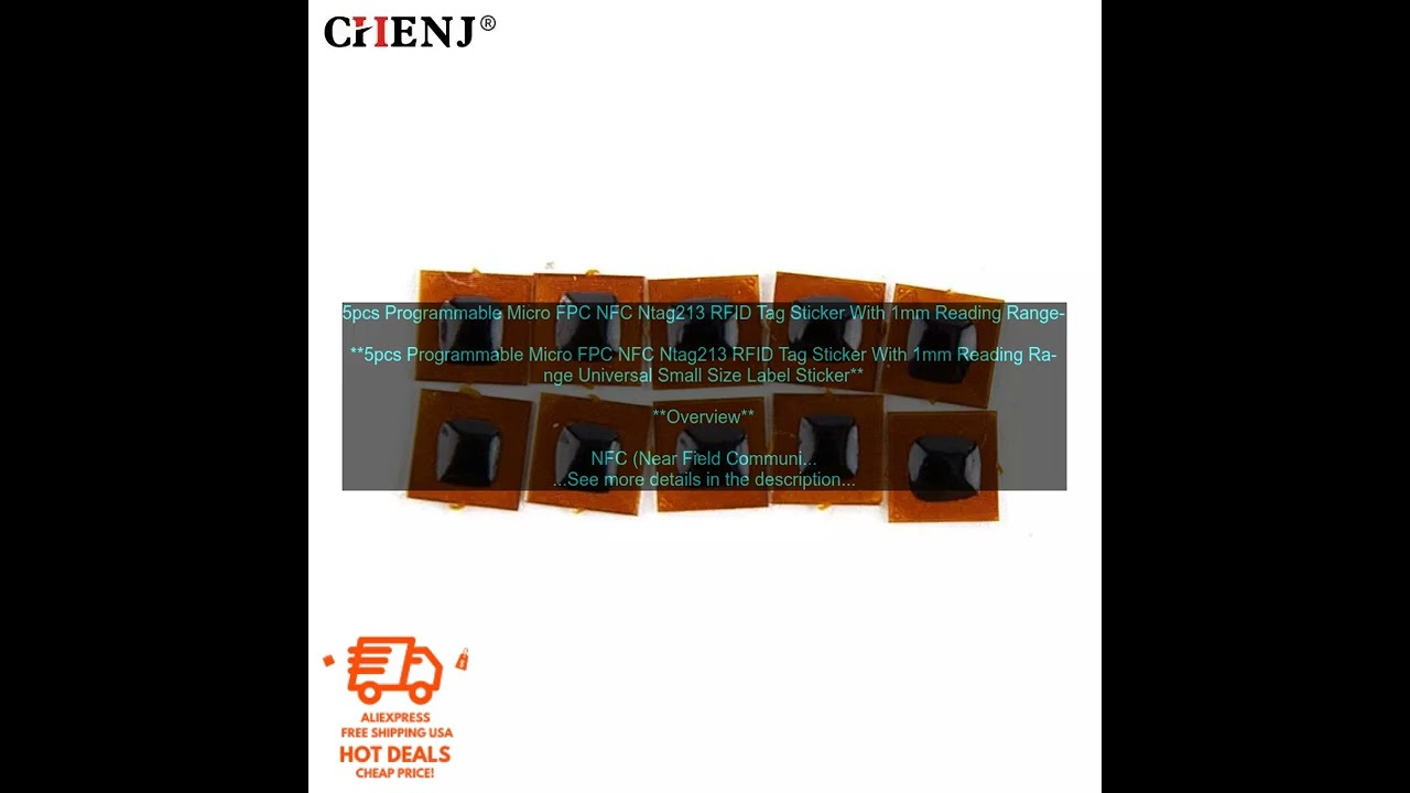 1005004580218971 5pcs Programmable Micro FPC NFC Ntag213 RFID Tag Sticker With 1mm Read