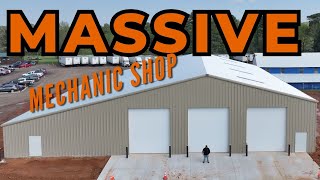 MASSIVE Mechanic Shop Tour! | 105'x100' Red Iron in Texarkana, Texas | WolfSteel Buildings