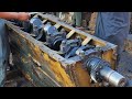 How Rebuild Komatsu Diesel Engine Completely | Restore Diesel Engine