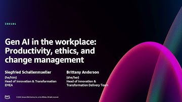AWS re:Invent 2024 - Gen AI in the workplace: Productivity, ethics, and change management (INO104)