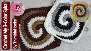 Celebrity Crochet My Easy & Fast 3 Color Spiral / Make it Round or Make it a Granny Net Worth