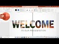 Motion Change Animated WELCOME Slide Design In PowerPoint | powerpoint welcome slide