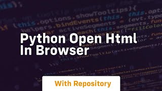 python open html in browser