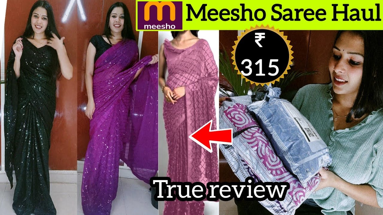 Meesho saree haul Tryon Honest Review Cheapest price