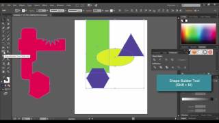 Adobe Illustrator CC Shape Builder Tool and the Pathfinder Command
