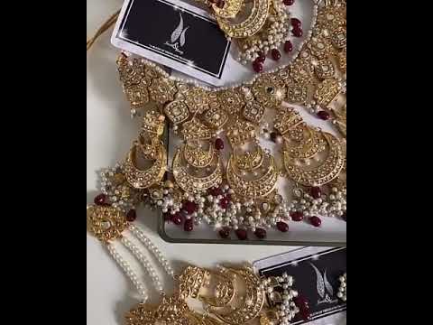 Pakistani jewellery set - YouTube