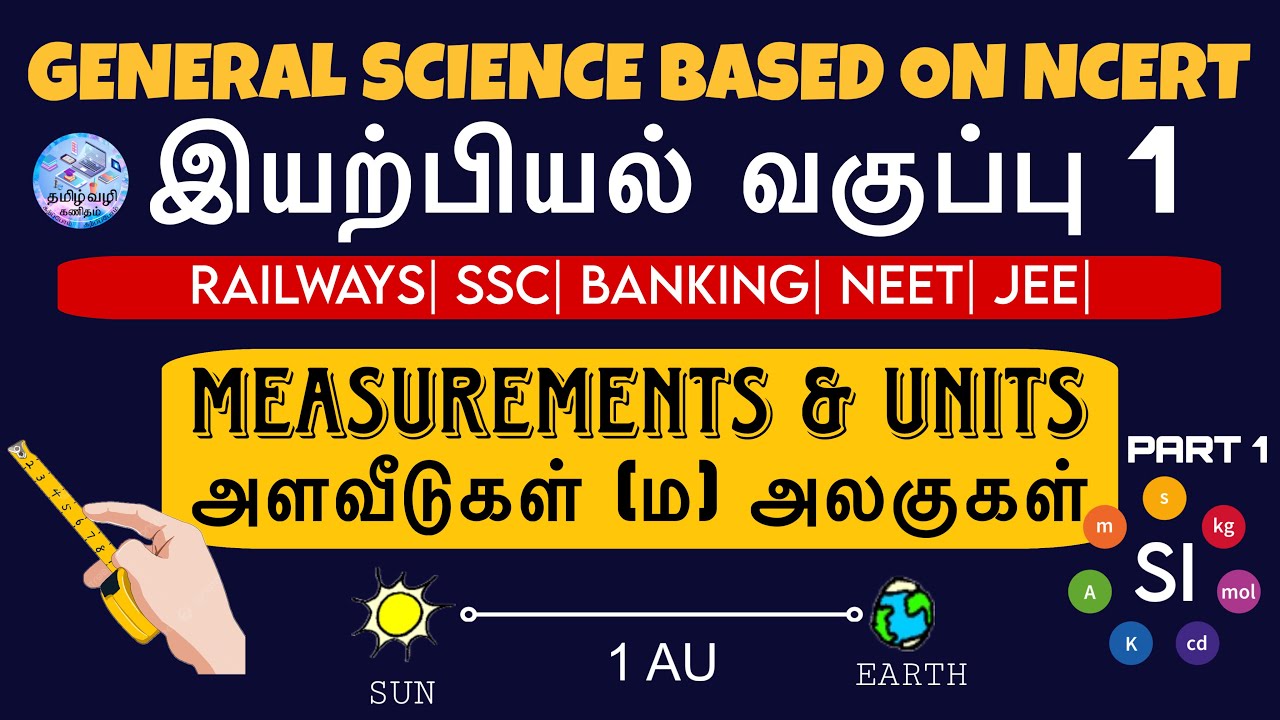 UNITS & MEASUREMENTS (அலகுகள் மற்றும் அளவீடுகள்) - PART 1| PHYSICS | NCERT SCIENCE IN TAMIL