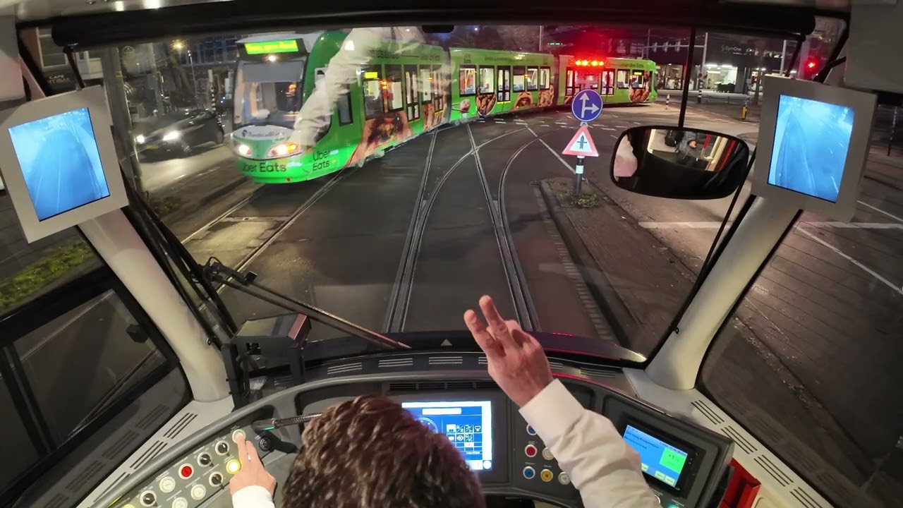 4K Cabview Avenio Tram The Hague Netherlands - line 2