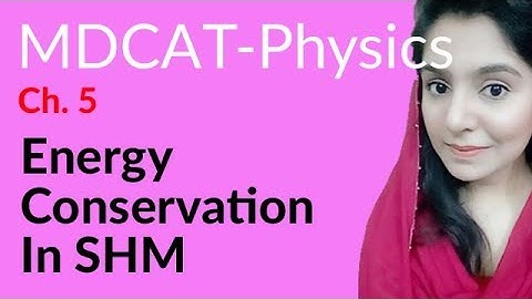 MDCAT Physics Lecture Series, Ch 5, Energy Conservation in SHM, Physics MDCAT Entry Test