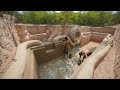 Building Temple Underground House With King Cobra Swimming Pools Part I