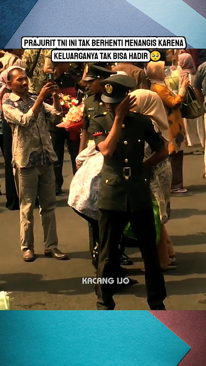 Prajurit tni ini nangis karena keluarganya tak bisa hadir #pelantikan #tamtama #tni #sedih #haru