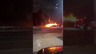 Structure Engulfed in Flames in. Gardena