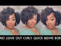 HOW TO: NO LEAVE OUT CURLY QUICK WEAVE BOB | STEP BY STEP TUTORIAL |Tatiaunna