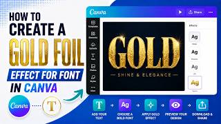 How To Create a Gold Foil Effect for Font in Canva [NEW 2026 Guide]