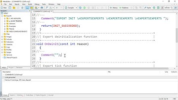MQL5 Forex Tutorials: How to ADD/REMOVE/DELETE Chart COMMENT(S) On Removing EA - PART 172 #timelapse
