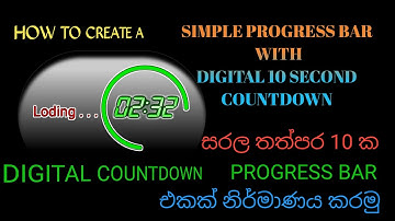PROGRESS BAR WITH DIGITAL 10 SECOND COUNTDOWN TIMER / BY USING KINE MASTER APP