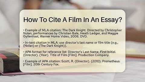 How To Cite A Film In An Essay? - The Language Library