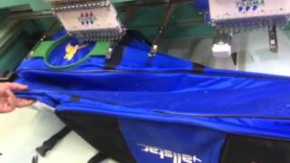 フェンシングのバッグに刺繍しました！