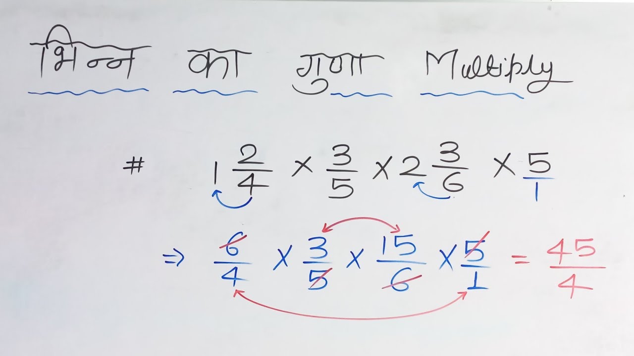 Bhinn ka Guna Multiply of Fraction Bhinn ka Multiply kaise karte