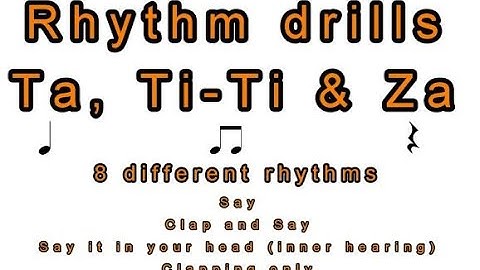 Resource: Rhythm Drills - Quarter Note, Eighth Notes and Quarter Rest - Sing Step Grow!