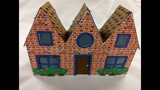Assembly of the Extruded House (based on the custom Inkscape extension extruder