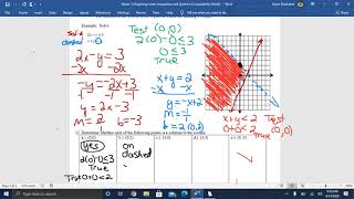 Algebra 2 - Notes 13 Graphing Inequalities and Systems of Inequalities - Video 2