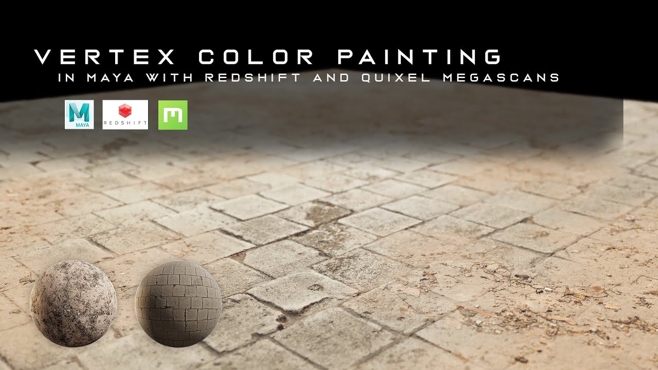 Vertex Color Painting in Maya with Redshift and Quixel Megascans - YouTube