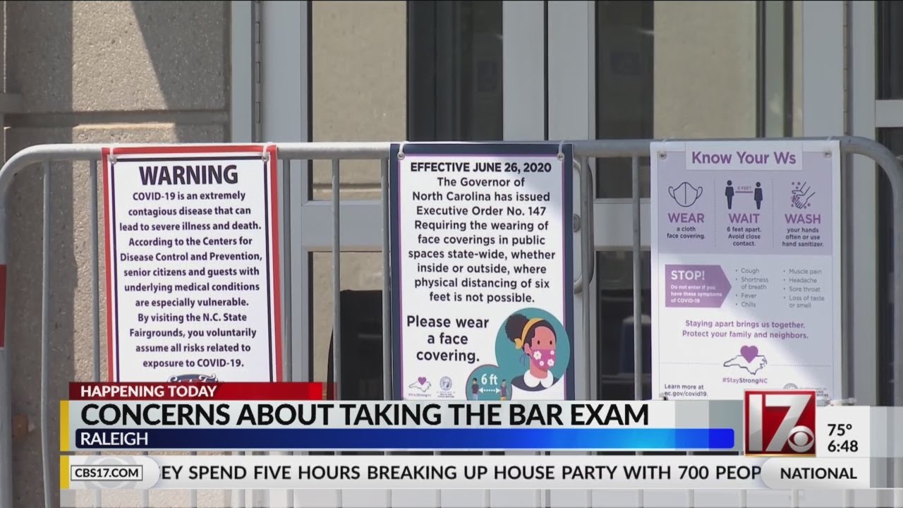 Concerns about taking NC bar exam in Raleigh YouTube