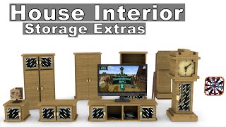 Minecraft House Interior Furniture Model Pack - Storage ect. [Cinema 4D] - By The Jadu * Free *