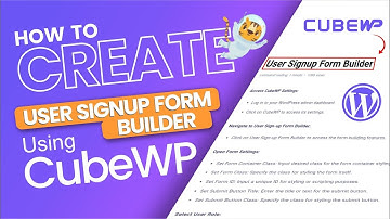 Create a User Profile Form Builder with Cube WP