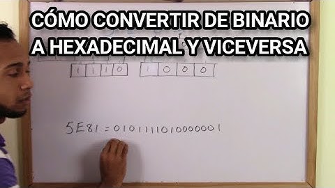 How to convert from Binary to Hexadecimal and vice versa.