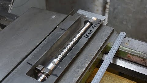 Lathe cross feed conversion to a ball screw.