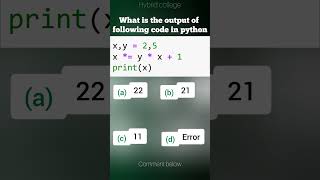 Python Question Day 60 | python logical questions #shortsfeed #shortvideo #short #shortsviral