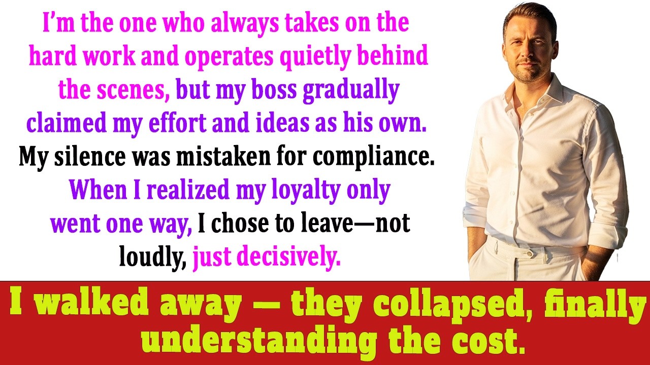 When My Boss Took All the Credit for My Work — I Didn’t Argue, I Quit