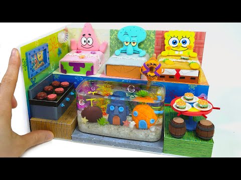 #diy DIY Miniature Spongebob &amp;amp; friends Cute Board House♥Making Spongebob ♥<strong>Patrick</strong> <strong>star</strong>♥ Squidward