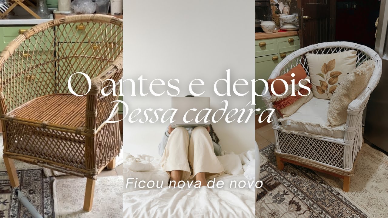 Aquela transformação que a gente gosta renovei a cadeira de vime