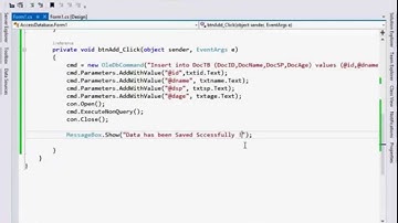 قواعد البيانات أكسس وسي شارب الدرس الثاني   إضافة وعرض البيانات