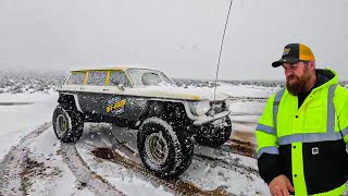 A Blizzard Tries To Stop This Off Road Recovery