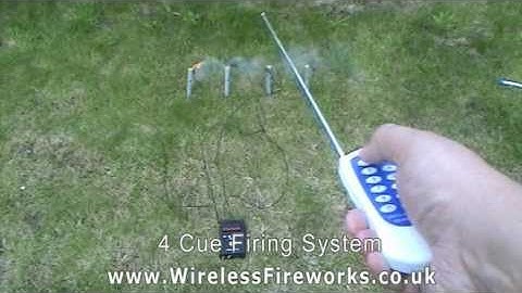 Wireless Fireworks 4 Cue Firing System