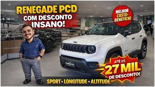 🚨 RENEGADE PCD COM ATÉ 27 MIL DE DESCONTO! QUAL VERSÃO VALE MAIS A PENA?