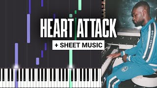 Video thumbnail of "Heart Attack - Dave - Piano Tutorial - Sheet Music & MIDI"