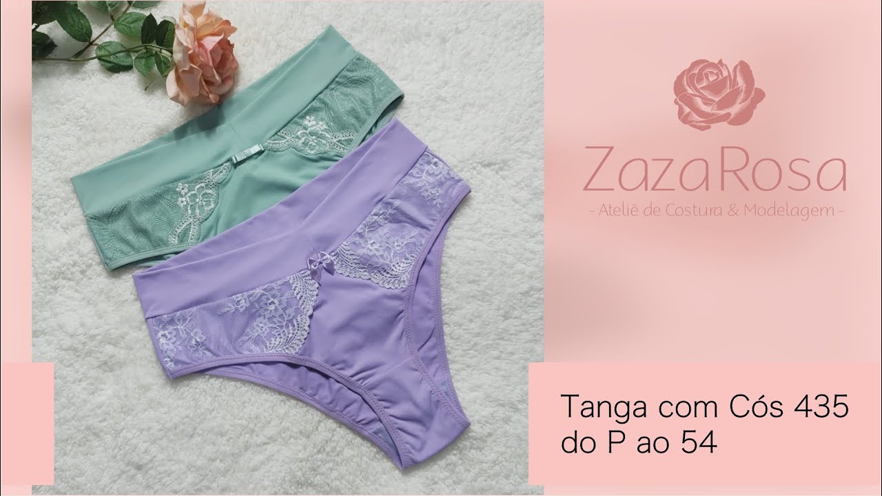 Tanga  com cós 435 do P ao 54 - Zaza Rosa.