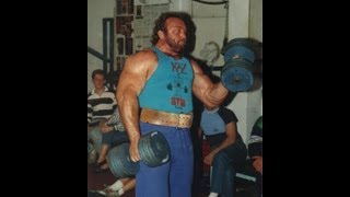 Bill Kazmaier Worlds Strongest Man At Daves Gym Northwich 1988 With Jamie Reeves