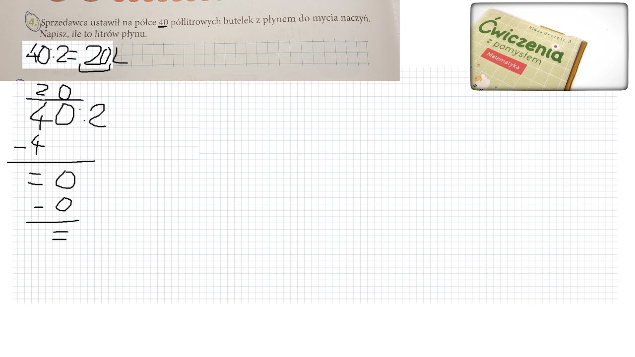 🔥 Sprzedawca ustawił na półce 40 - Ćwiczenia z pomysłem Matematyka