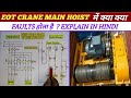 Eot Crane Main Hoist Panal Fault | Motor Fault/Brake Thruster Fault Explained in Hindi