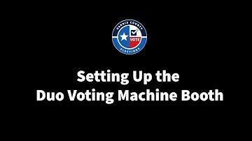 Equipment Training - Setting up Duo Voting Machine Booth