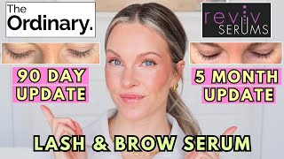 THE ORDINARY LASH & BROW SERUM VS REVIVLASH & BROW SERUM  BEFORE & AFTERS! WHICH ONE IS BETTER?