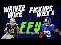 Week 6 Fantasy Football Waiver Wire Pickups || 2021 || The Fantasy Football Upside Podcast