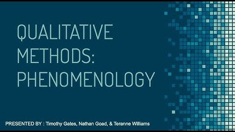 Qualitative Research Design: Phenomenology